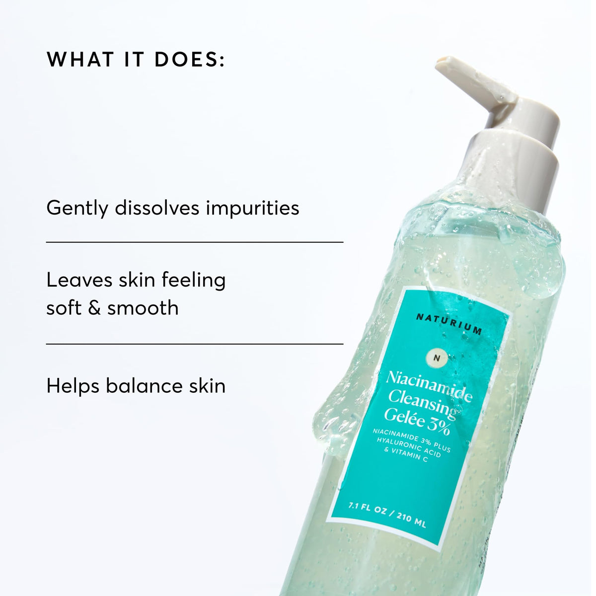 Naturium gelée texture on hand demonstrating lightweight hydration