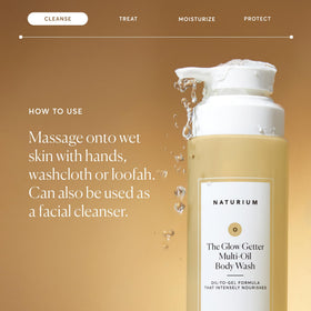 Naturium 16.9 oz bottle shown next to a standard shampoo for scale