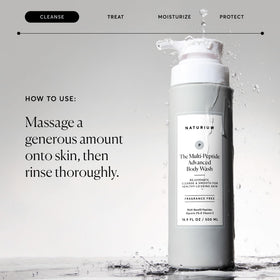 Naturium ingredients label detail showing peptides, rice amino acids benefits
