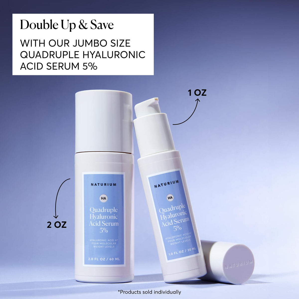 Naturium ingredients label close-up showing four hyaluronic acids and transparency benefit