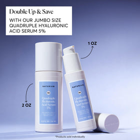 Naturium ingredients label close-up showing four hyaluronic acids and transparency benefit