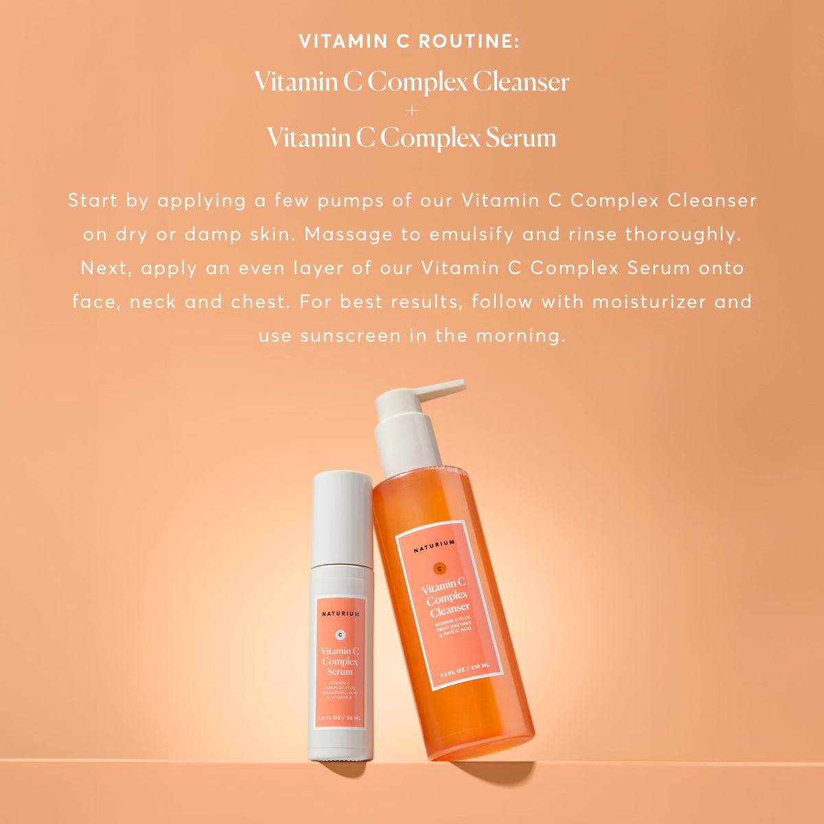 Naturium label ingredients detail showing vitamin C and enzyme highlights