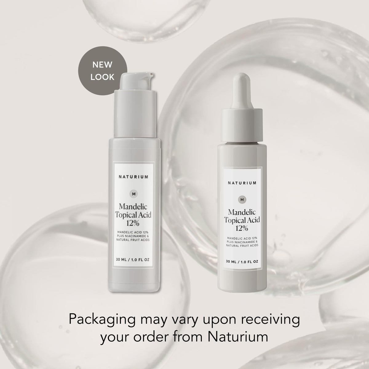 Naturium dropper dispensing serum texture illustrating lightweight absorbency benefit