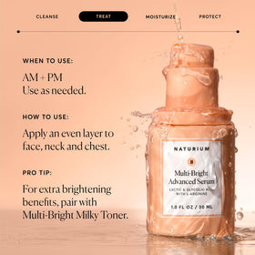 Naturium ingredient label with acids and botanicals visible for ingredient clarity
