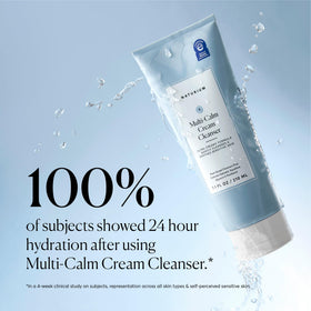 Naturium cleanser on bathroom shelf showing soothing routine and calming effect
