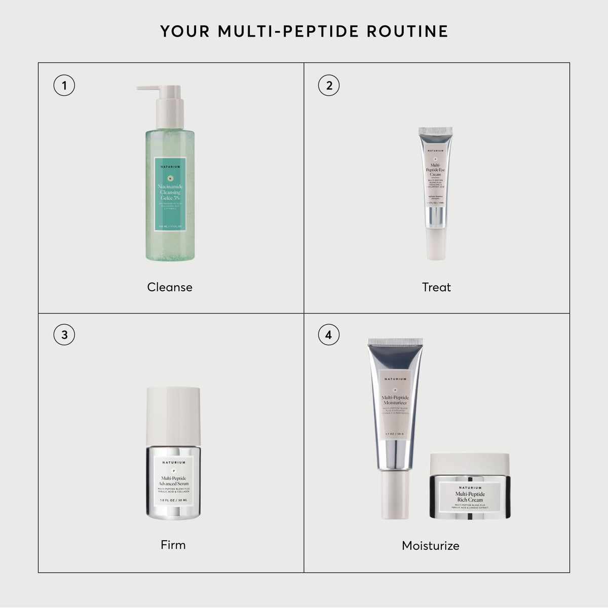 Naturium applying cream to neck demonstrating firming and smoothing benefit