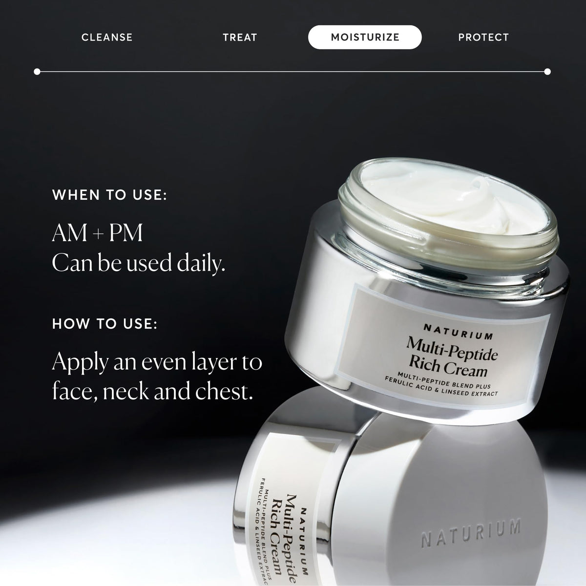 Naturium jar on nightstand in bedroom setting showing nightly repair benefit