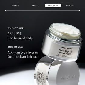 Naturium jar on nightstand in bedroom setting showing nightly repair benefit