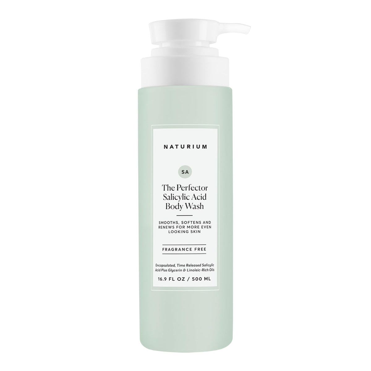 Naturium bottle front view showing clear branding and cleanser benefits