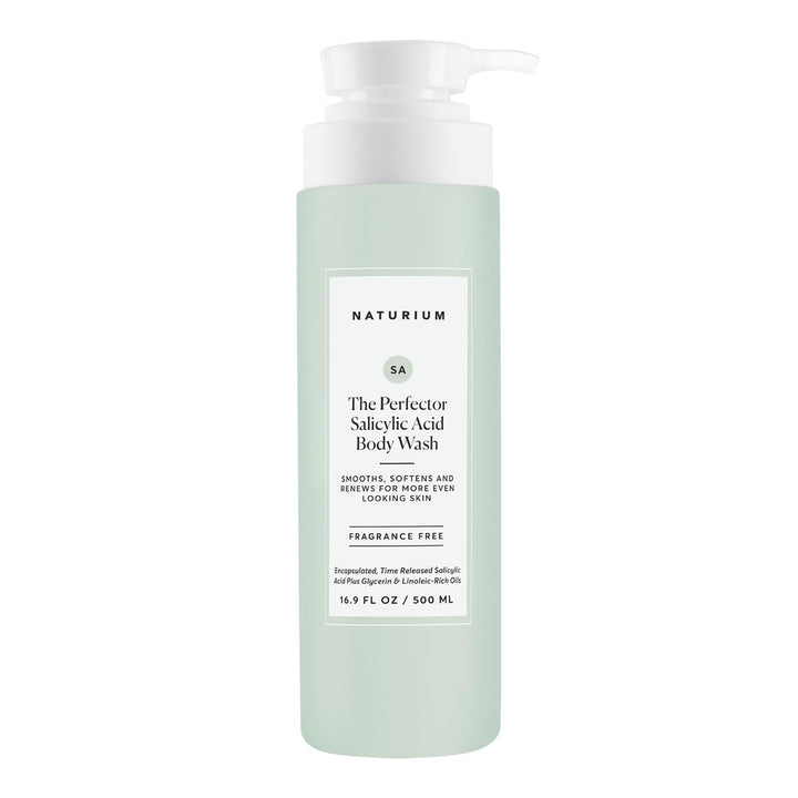 Naturium bottle front view showing clear branding and cleanser benefits