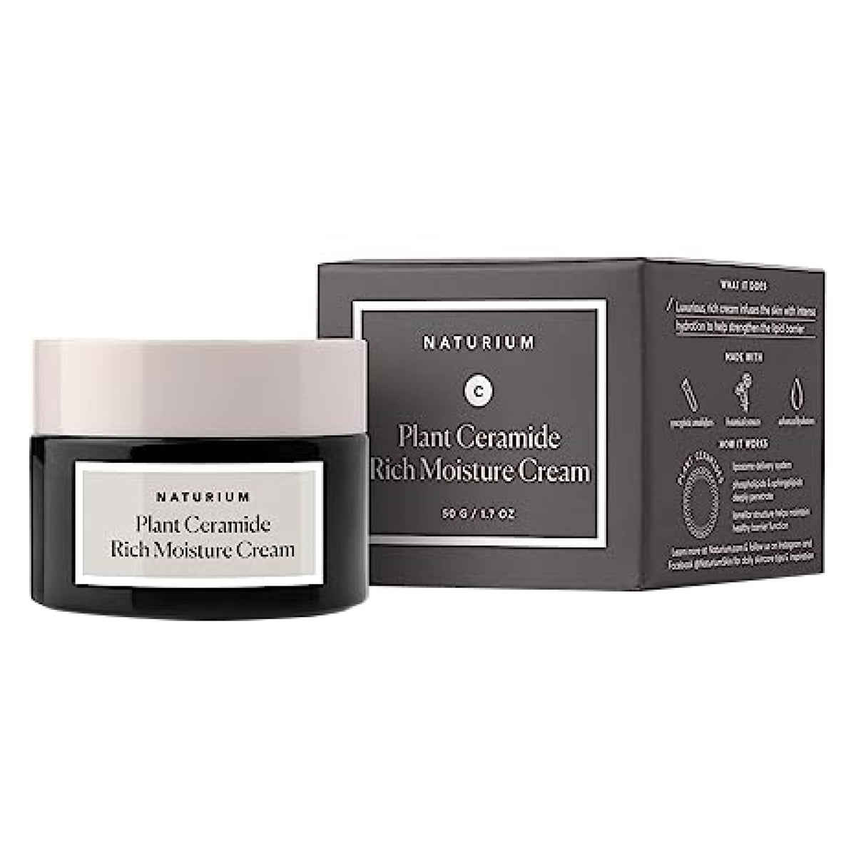 Naturium front jar showing product name and moisture benefit