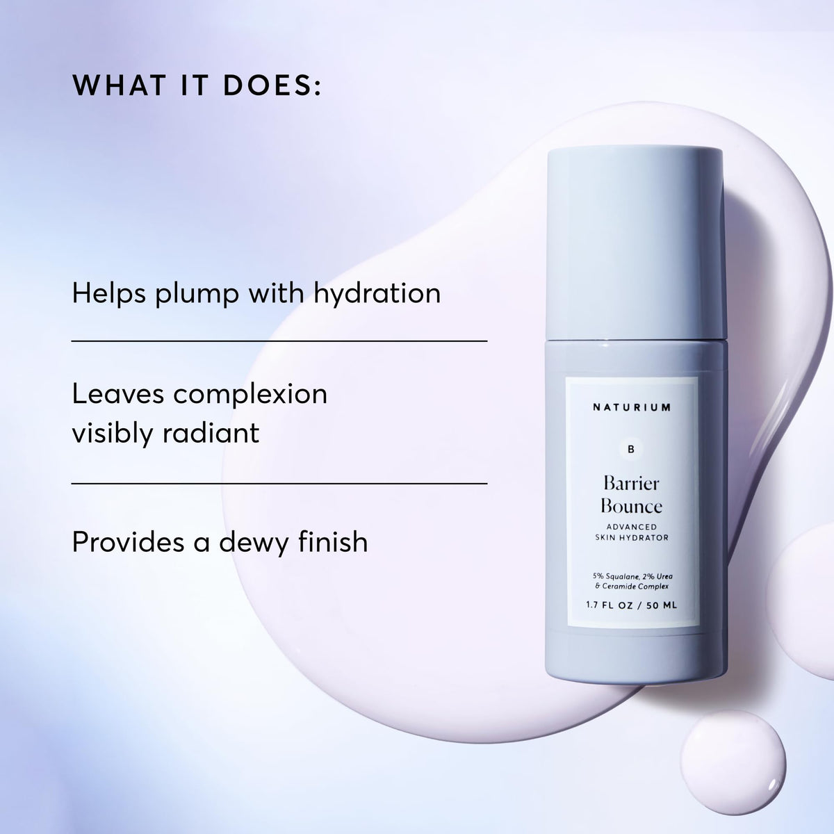 Naturium pump dispenser dispensing serum, illustrating easy controlled application
