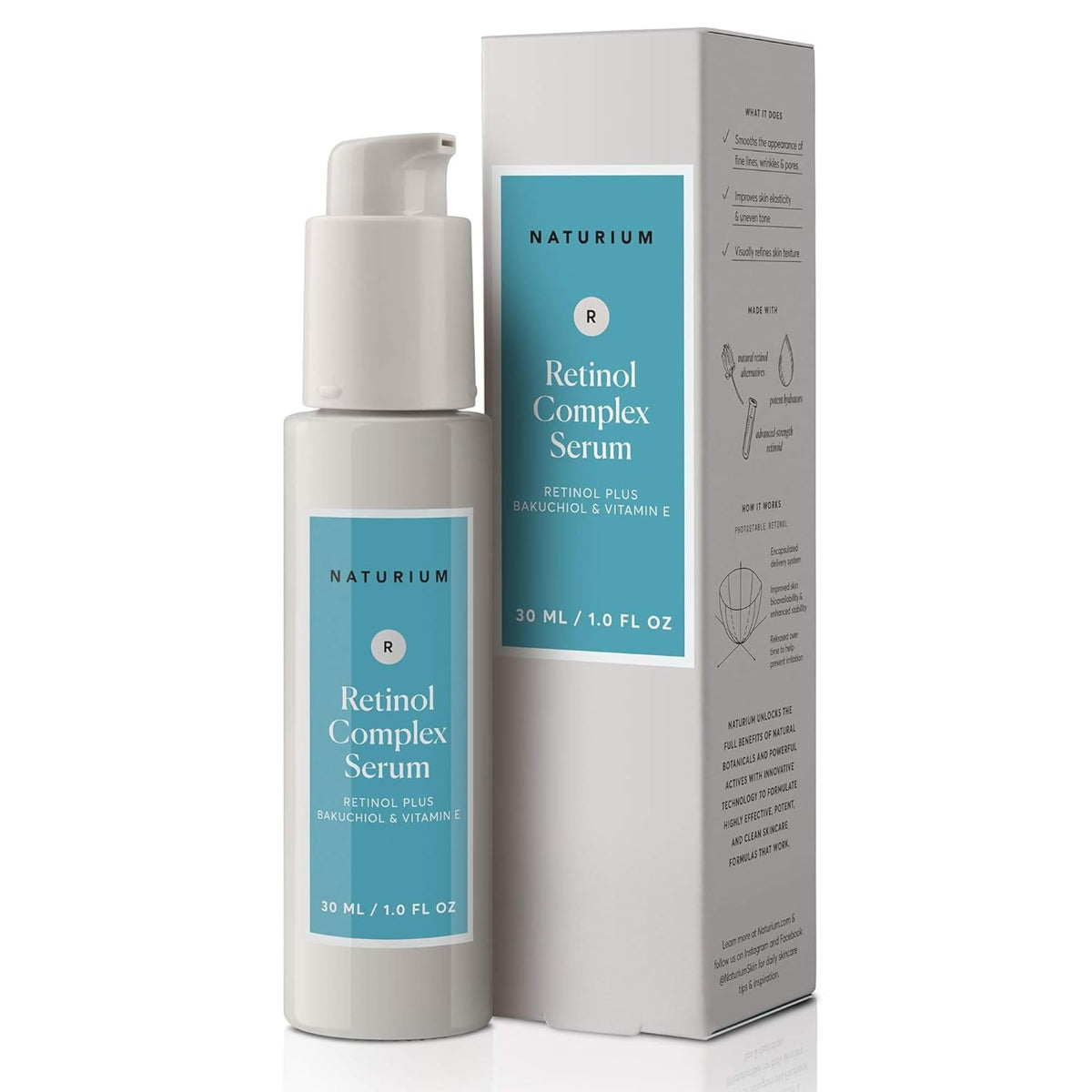 Naturium front bottle showing clean labeling and easy dispensing benefit