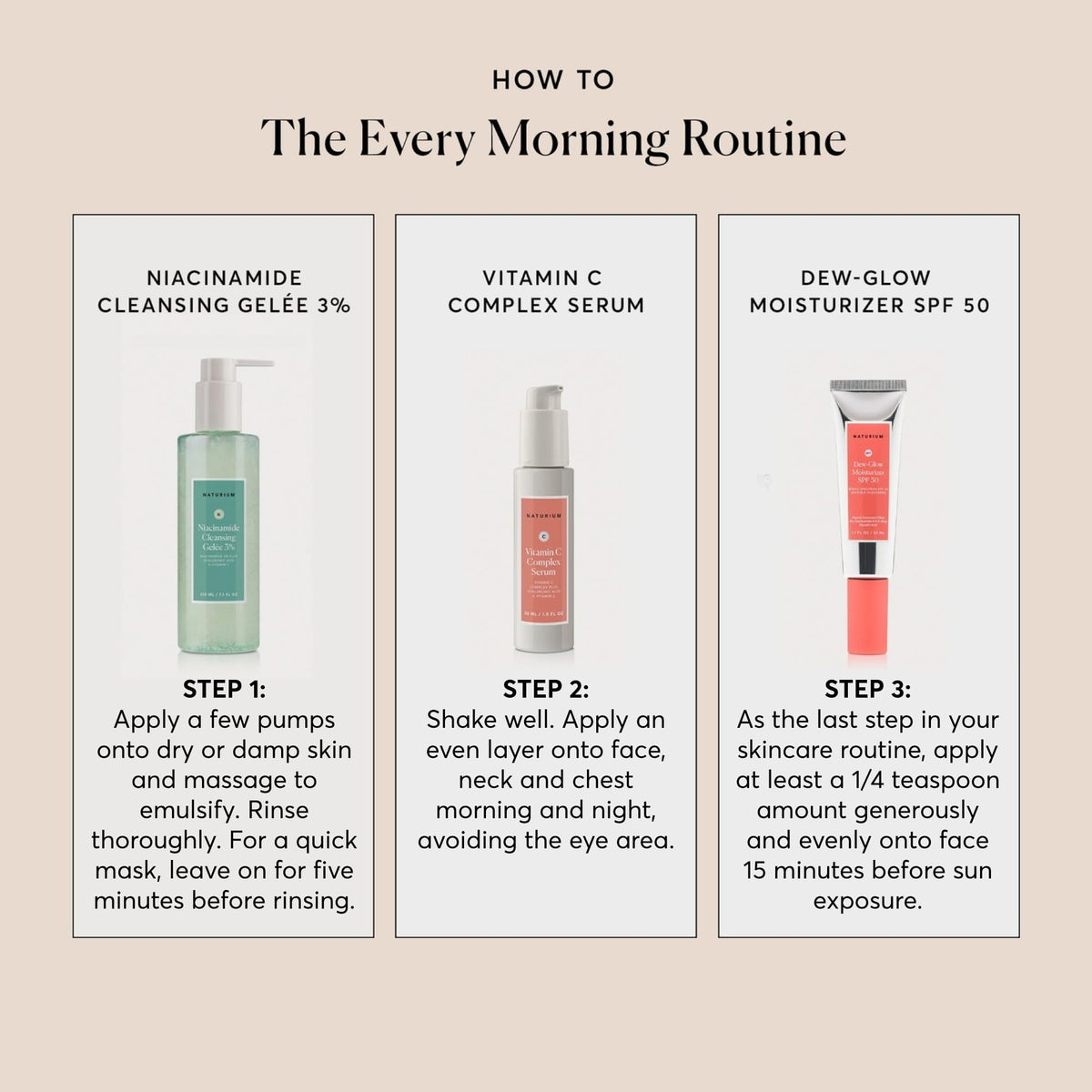 Naturium serum on bathroom vanity in lifestyle scene promoting everyday skincare routine