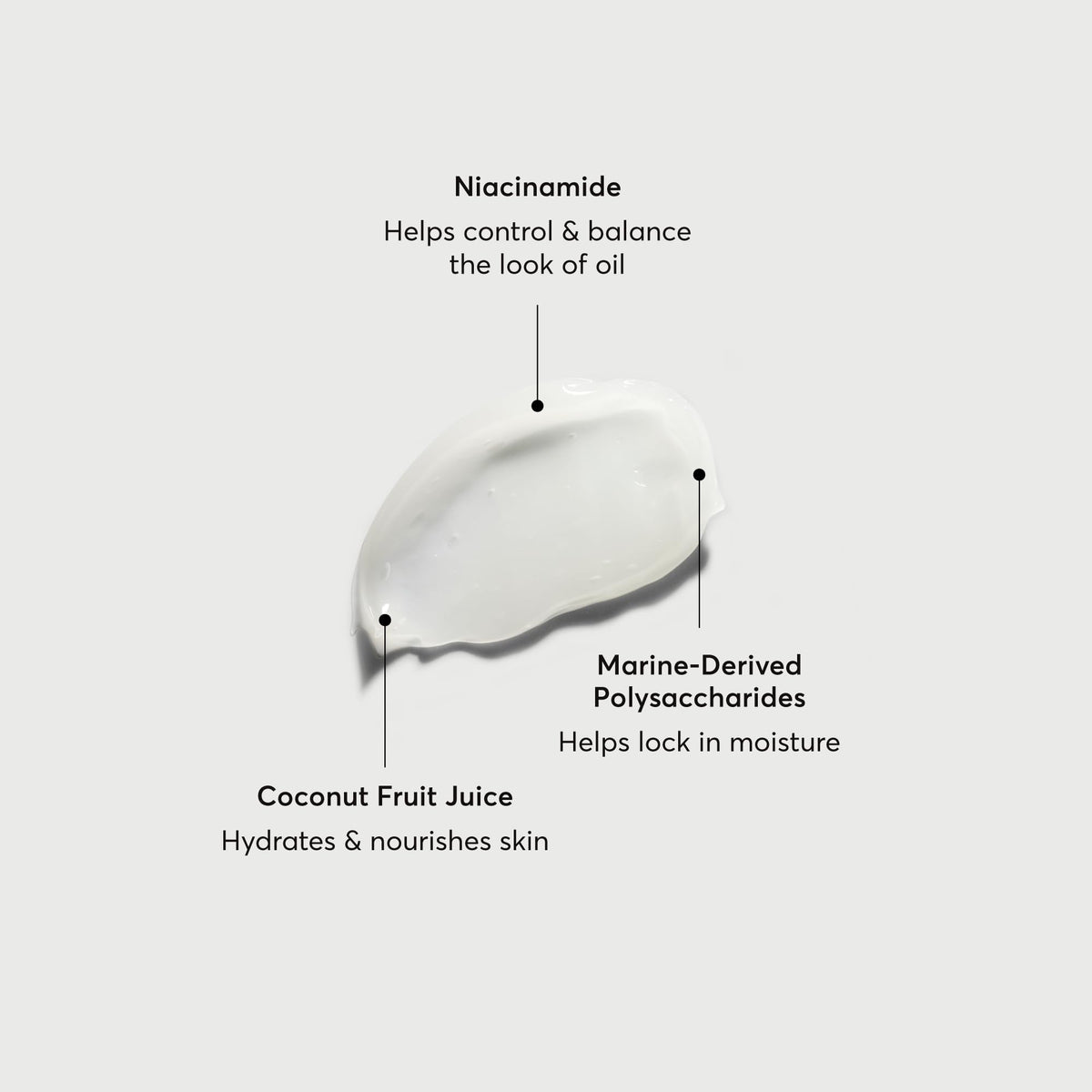 Naturium gel-cream texture close-up demonstrating lightweight hydration and smooth finish