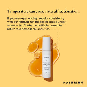 Naturium dropper pipette with serum texture highlighting smooth absorption benefit