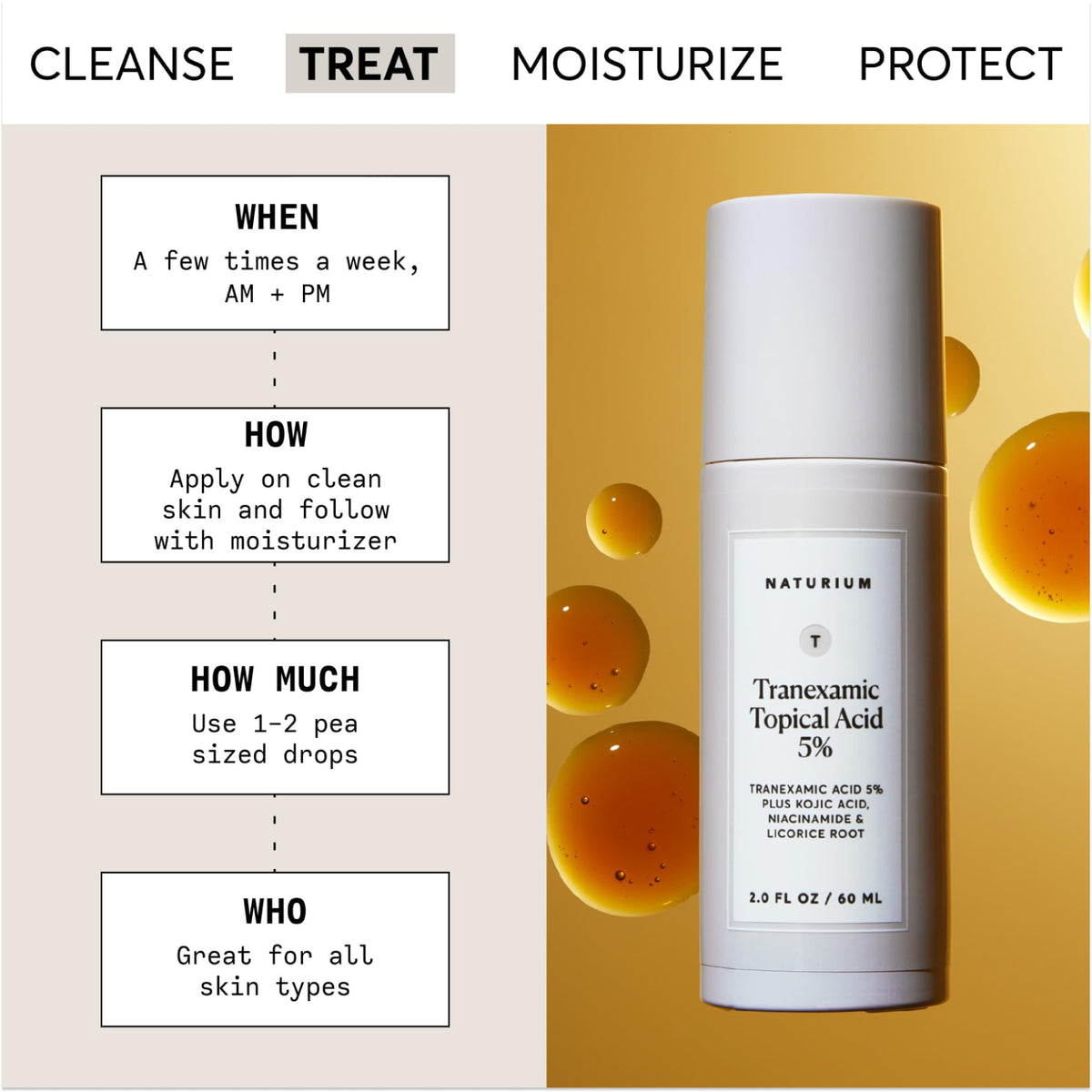 Naturium serum on hand demonstrating 2 oz jumbo size and precise dosage benefit