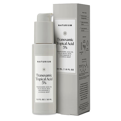 Naturium front bottle showing clear serum and label, highlights concentrated formula
