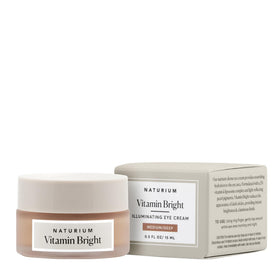 Naturium front packaging showing compact jar and brightening eye cream benefits