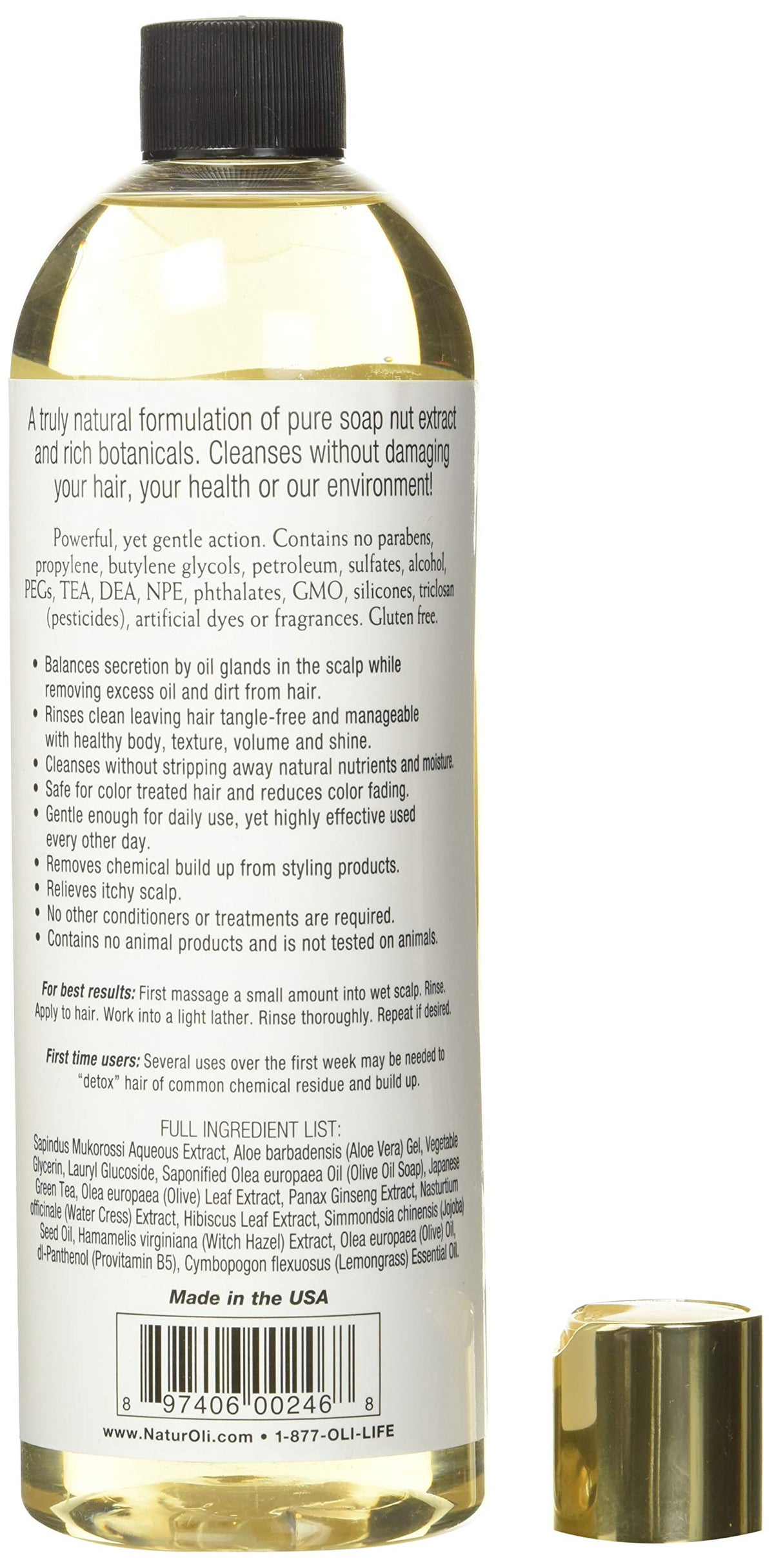 NaturOli shampoo foam and texture close-up demonstrating gentle lather and cleansing
