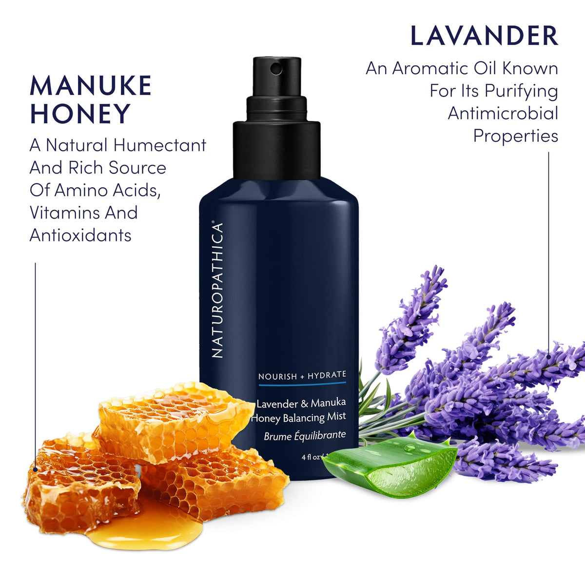 Naturopathica honey close-up highlighting natural humectant benefits