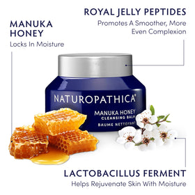 Naturopathica balm on fingers demonstrating easy application and quick emulsifying