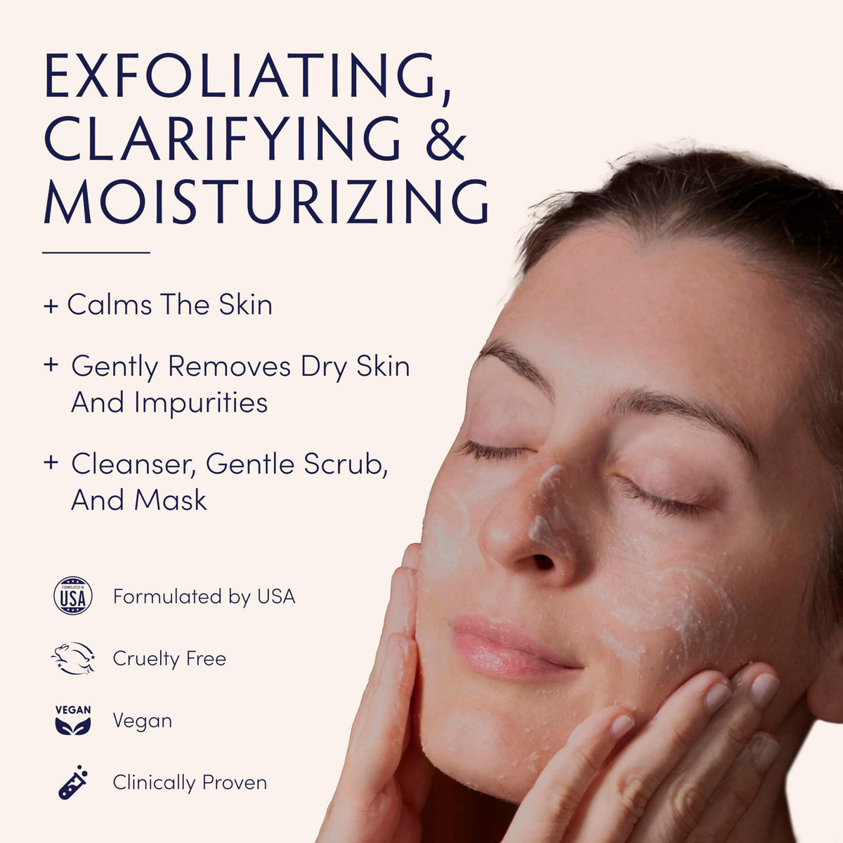 Naturopathica close-up texture of the polish showing creamy exfoliant benefit