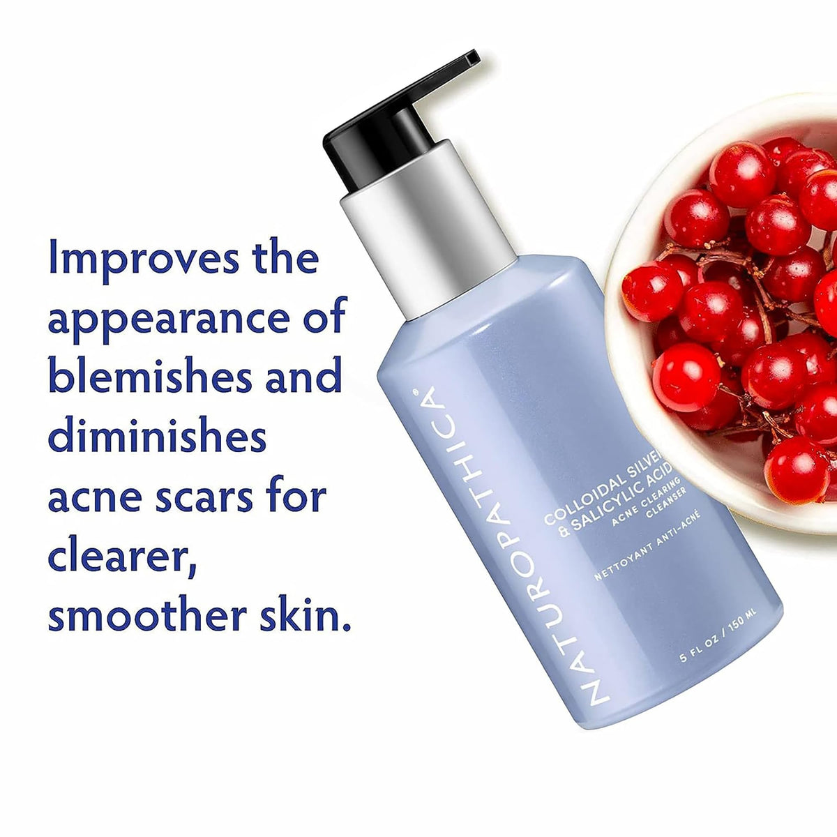 Naturopathica gel texture on fingertips illustrating smooth easy application benefit