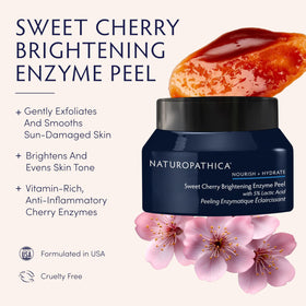 Naturopathica texture close-up showing creamy enzyme peel consistency and glow