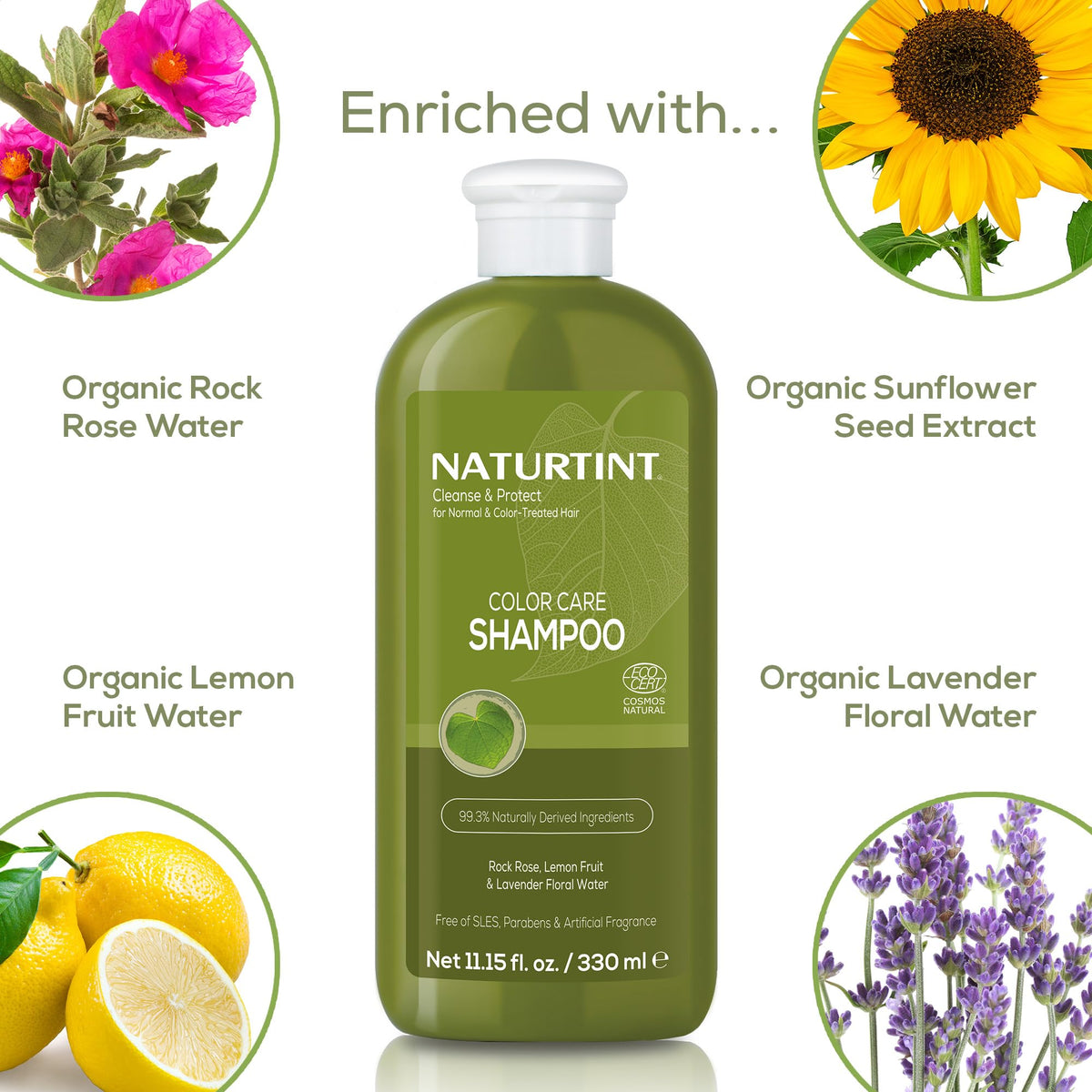 Naturtint shampoo foam on hair demonstrating gentle lather benefit