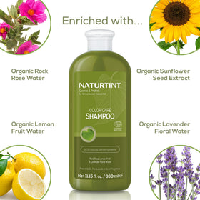 Naturtint shampoo foam on hair demonstrating gentle lather benefit