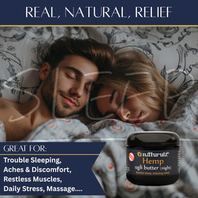 Naturulz Ugli Butter applied to legs in evening setting demonstrating relief for restless limbs