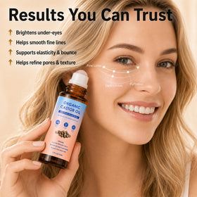 NATUSOOTH castor oil texture on skin showing lightweight absorption