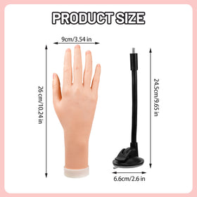 Naughtology mannequin hand in use by manicurist demonstrating professional technique