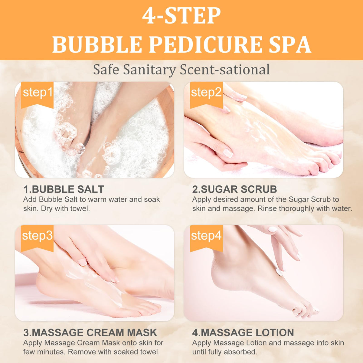 nbc BeautiLab foot soak in basin use scene showing bubbling soak relaxing and softening feet