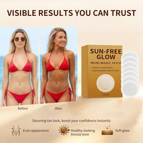 NBDIB arm before and after comparison demonstrating gradual, even tan