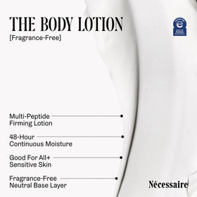 Nécessaire 450ml bottle next to common objects to show large size and value