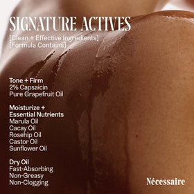 Nécessaire label and ingredient list showing clean formulation benefits