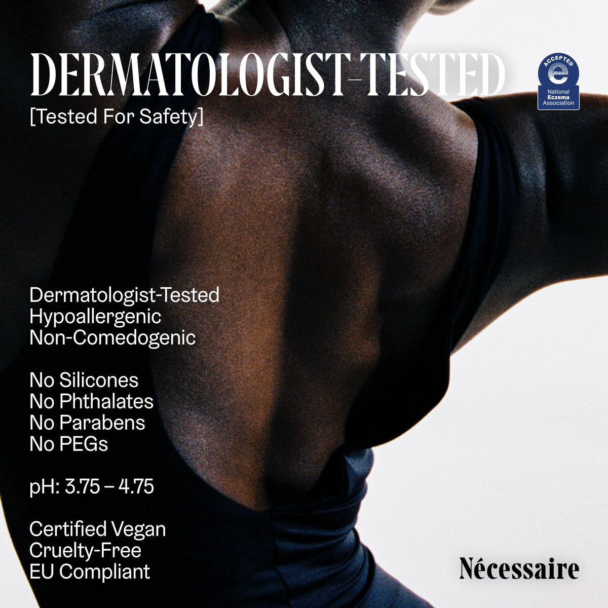 Nécessaire 150ml bottle next to common items for size and travel-friendly benefit