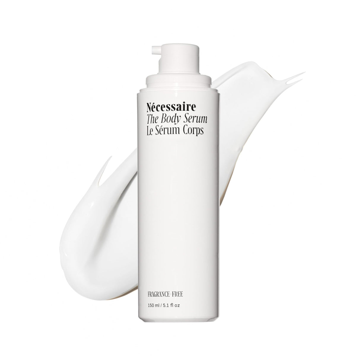 Nécessaire front bottle view showing clean design and fast absorption benefit