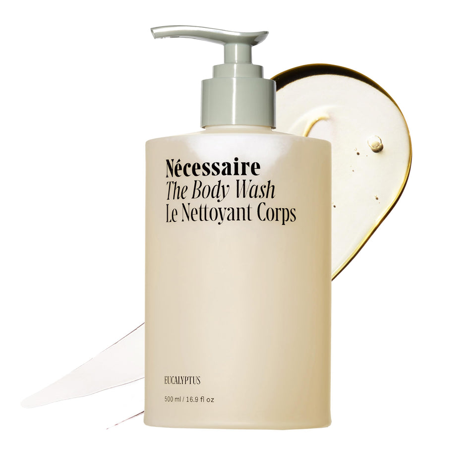 Nécessaire front bottle view showing clean packaging and calming eucalyptus scent