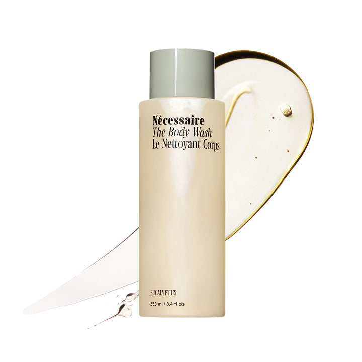 Nécessaire front bottle shot showing clean packaging and eucalyptus scent benefit