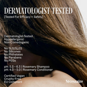 Nécessaire conditioner being applied to ends for detangling benefit