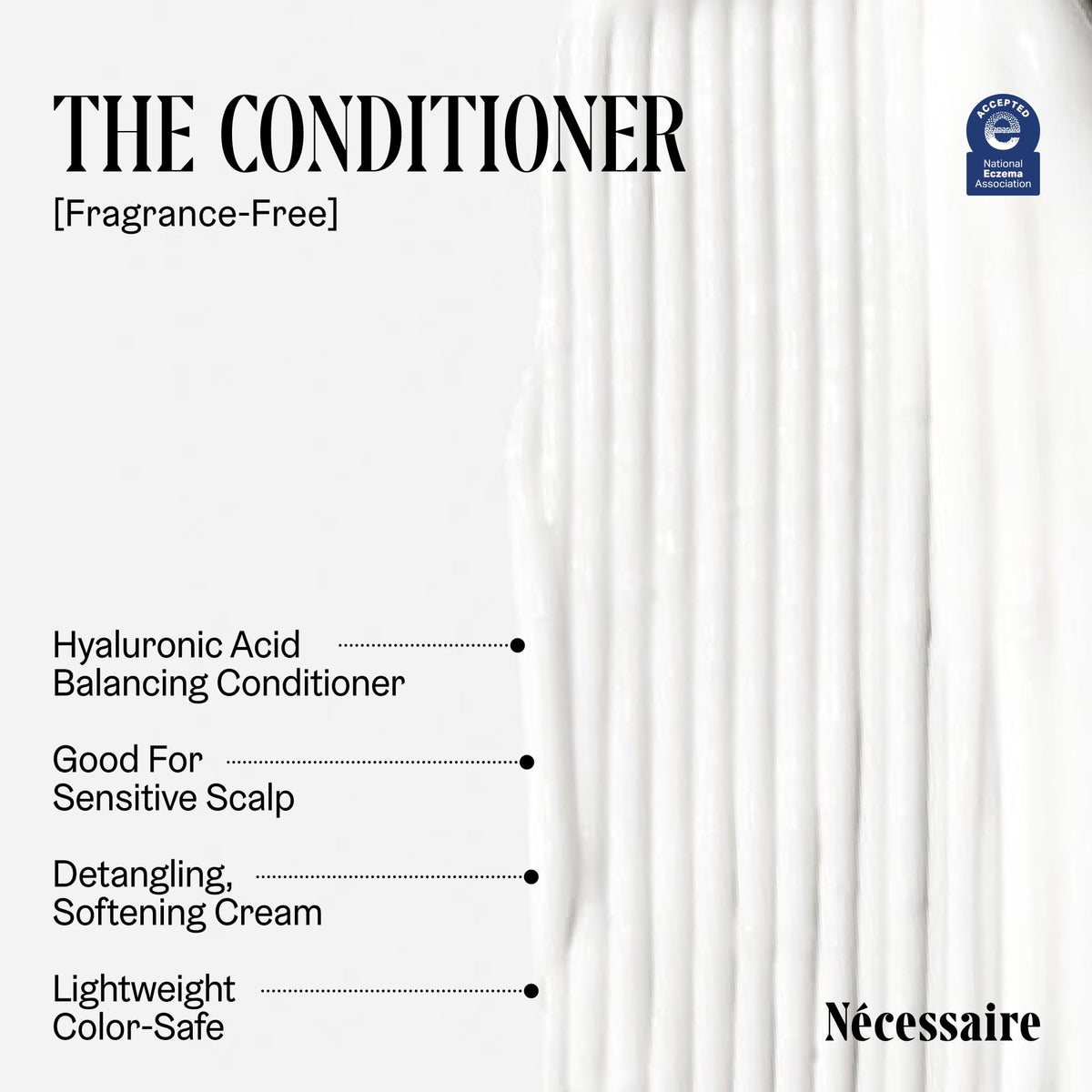 Closeup of key ingredients label on Nécessaire mini highlighting hyaluronic acid benefits