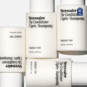 Nécessaire conditioner texture swatch showing creamy lightweight formula for soft hair