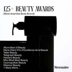 Nécessaire 200 ml jar next to everyday items indicating real-world size and convenience