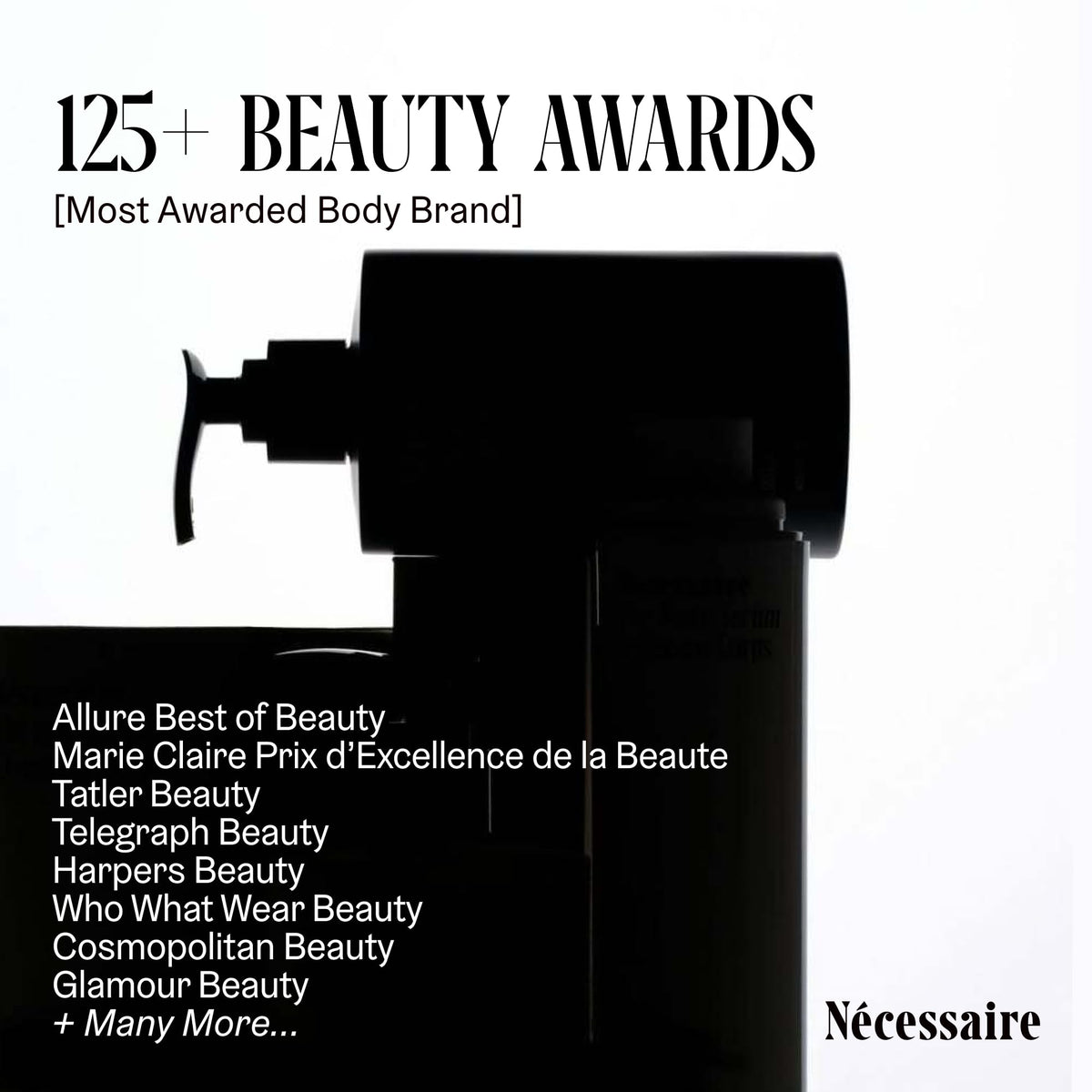 Nécessaire packaging back view showing directions, ingredient highlights and claims