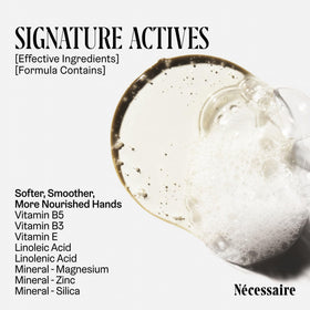 Nécessaire paired with hand lotion illustrating layered sinkside routine hydration