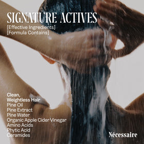 Nécessaire bottle on bathroom vanity suggesting routine-ready detox benefits