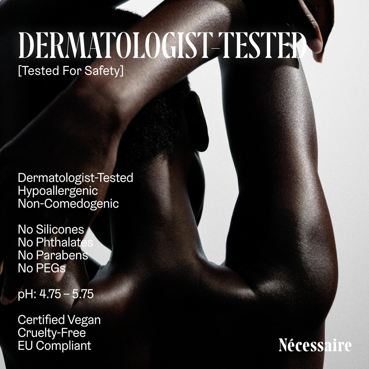 Nécessaire ingredients display with niacinamide and plant oils for barrier support